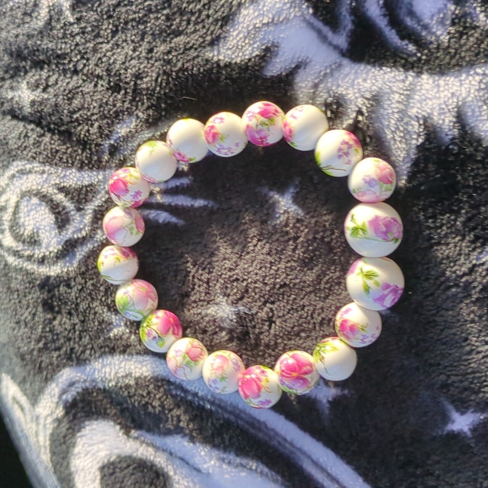 💜Purple and pink china bracelet